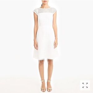 J crew square neck eyelet dress